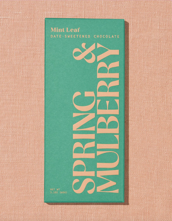Spring & Mulberry - Mint Leaf Date-Sweetened Chocolate Bar